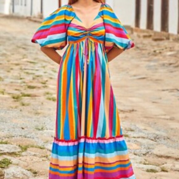 FARM Rio Dresses & Skirts - Farm Rio Rainbow Dress Size S